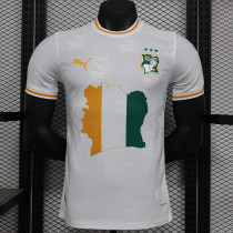 24/25 Cote d'Ivoire White Player Version Soccer Jersey