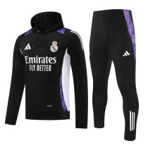 24/25 RMA Black &purple Hooded  Tracksuit(紫色边)