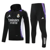 24/25 RMA Black &purple Hooded  Tracksuit(紫色边)