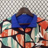24/25 ARS Blue Oil painting collage painting collage Double Sided Windbreaker (双面风衣)