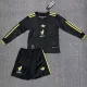 25/26  Mexico Black Gold Cup Long Sleeve  Kids Soccer Jersey