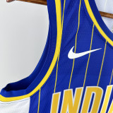 19/20 Indiana Pacers HALIBURTON #0 Blue Zhiwen City Edition Top Quality Hot Pressing NBA Jersey 城市版