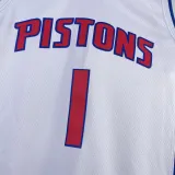 22/23 Pistons IVERSON #1 White Top Quality Hot Pressing NBA Jersey