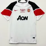 2010/2011 Man Utd Away White Retro Soccer Jersey (欧冠版、胸前字)