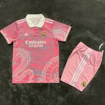 25/26 RMA  Chinese Loong Pink Kids Training Shirts