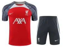 24/25 LIV Red Gray Shoulder Training Short Suit(红色灰肩）
