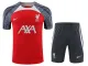 24/25 LIV Red Gray Shoulder Training Short Suit(红色灰肩）