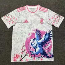 24/25 Japan Blue Eagle Plum Blossom White Fans Soccer Jersey