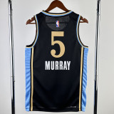 23/24 Hawks MURRAY #5 Black City Edition Top Quality Hot Pressing NBA Jersey