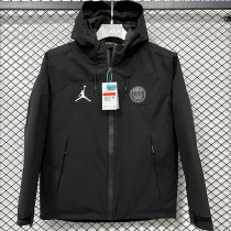 24/25 PSG Black Thickened Assault  Hooded Windbreaker (A805加厚冲锋衣）