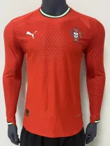 25/26 Portugal Home Player Version Long Sleeve Soccer Jersey