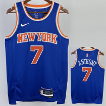22/23 KNICKS ANTHONY #7 Blue Top Quality Hot Pressing NBA Jersey