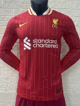 24/25 LIV Home  Long Sleeve Player Version Soccer Jersey