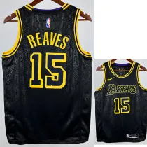 Lakers Rivers # 15 Black  Top Quality Hot Pressing NBA Jersey