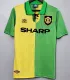 1992/1994 Man Utd Away Green Retro Soccer Jersey