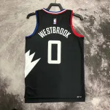 22/23 Clippers WESTBROOk #0 Black Top Quality Hot Pressing NBA Jersey (Trapeze Edition)