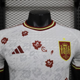 24/25 Spain White Flower Player Version Soccer Jersey