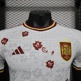 24/25 Spain White Flower Player Version Soccer Jersey
