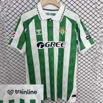 24/25 Real Betis Home Fans Soccer Jersey(胸前GREE广告)