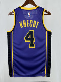 22/23 LAKERS KNEGHT#4 Blue Flying Edition Top Quality Hot Pressing NBA Jersey飞人