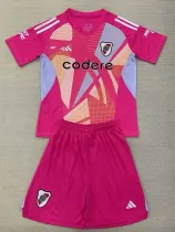 24/25 River Plate Pink Goalkeeper  Kids Jerseys