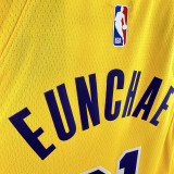 22/23 LAKERS EUNCHAE #01 Yellow Top Quality Hot Pressing NBA Jersey(圆领)