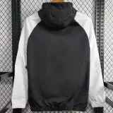 24/25 Flamengo Black & White Hooded Windbreaker(白袖）