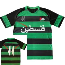 24/25 Palestine Black Green Special Edition  Soccer Jersey背带图）