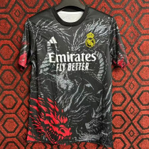 24/25 RMA Black And Red Dragon Pattern Edition Training Shirts(黑红龙纹版)
