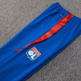 24/25 Lyon White &Blue Half Pull Tracksuit  (白色、半拉链)