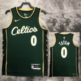 22/23 Celtics TATUM #0 Green City Edition Top Quality Hot Pressing NBA Jersey