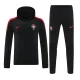 25/26 Portugal Black Red sleeve Hooded  Tracksuit