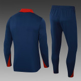 24/25 England Sapphire Blue Half Pull Tracksuit  (半拉链)