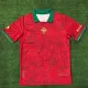 25/26 Portugal Red Grid Special Edition Fans Soccer Jersey