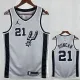 20/21 Sa Spurs DUNCAN #21 Grey Flying Man Edition Top Quality Hot Pressing NBA Jersey（飞人）
