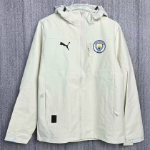24/25 Man City White  Assault  Hooded Windbreaker (Y15连帽冲锋衣）