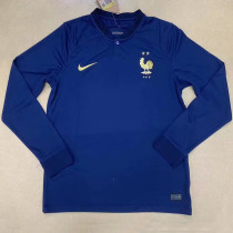 22/23 France Home World Cup Long Sleeve Soccer Jersey (长袖)