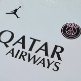 24/25 PSG Grey Pink Shoulder Training Short Suit(粉肩)