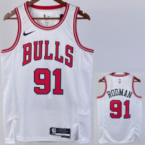 22/23 BULLS RODMAN #91 White Top Quality Hot Pressing NBA Jersey