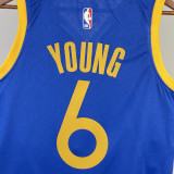 22/23 WARRIORS YOUNG #6 Blue Top Quality Hot Pressing NBA Jersey (V领)