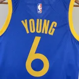 22/23 WARRIORS YOUNG #6 Blue Top Quality Hot Pressing NBA Jersey (V领)