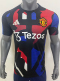 24/25  Man Utd Black Puzzle Training Shirts