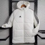 23/24 AD White Hooded Cotton Coat Black Edge (黑色边) 棉衣