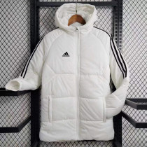 23/24 AD White Hooded Cotton Coat Black Edge (黑色边) 棉衣