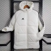 23/24 AD White Hooded Cotton Coat Black Edge (黑色边) 棉衣