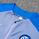 24/25 INT Blue Gray puzzle Half Pull Tracksuit  (半拉链、B829)