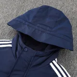24/25 G229 Royal Blue Hooded Cotton Coat