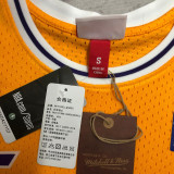 1997 LAKERS BRYANT #8 Yellow Retro Top Quality Hot Pressing NBA Jersey(圆领)