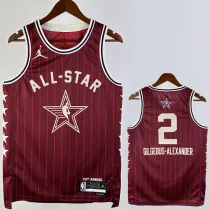 23/24 ALL-STAR GILGEOUS-ALEXANDER #2 Red Top Quality Hot Pressing NBA Jersey