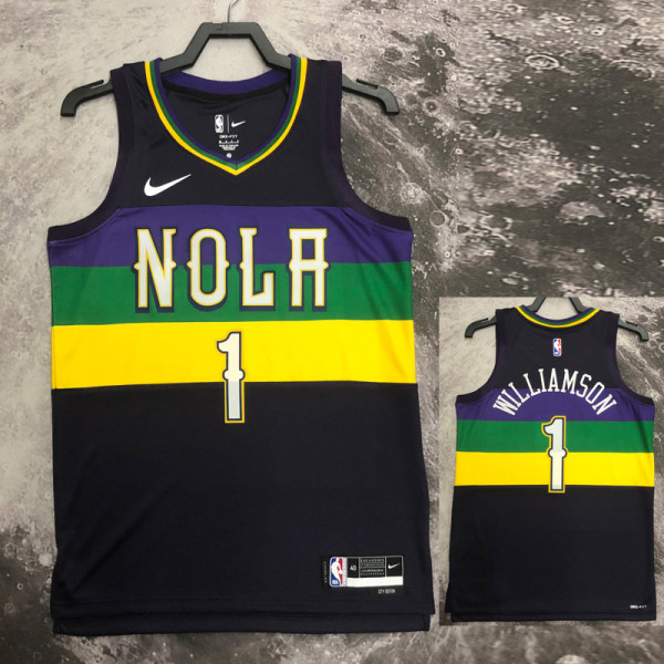 22/23 Pelicans WILLIAMSON #1 Black City Edition Top Quality Hot Pressing NBA Jersey